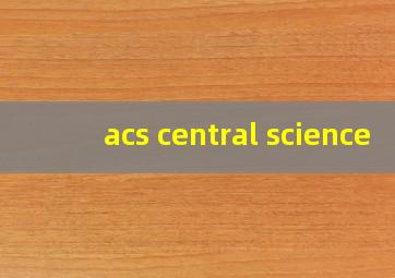 acs central science